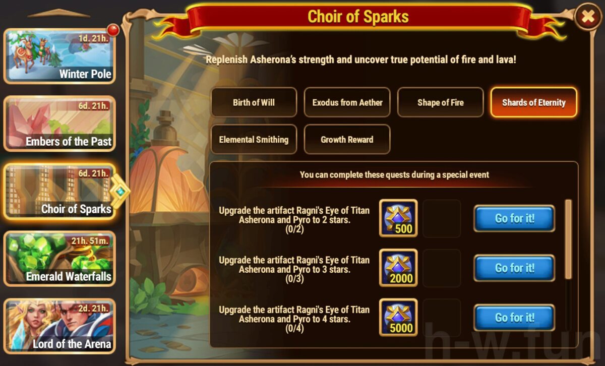 [Hero Wars Guide] Choir of Sparks Quests