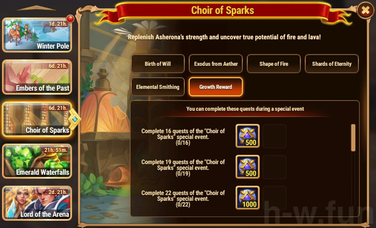 [Hero Wars Guide] Choir of Sparks Quests