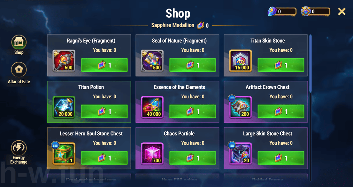 [Hero Wars Guide] Festival Shop (Embers of the Past)