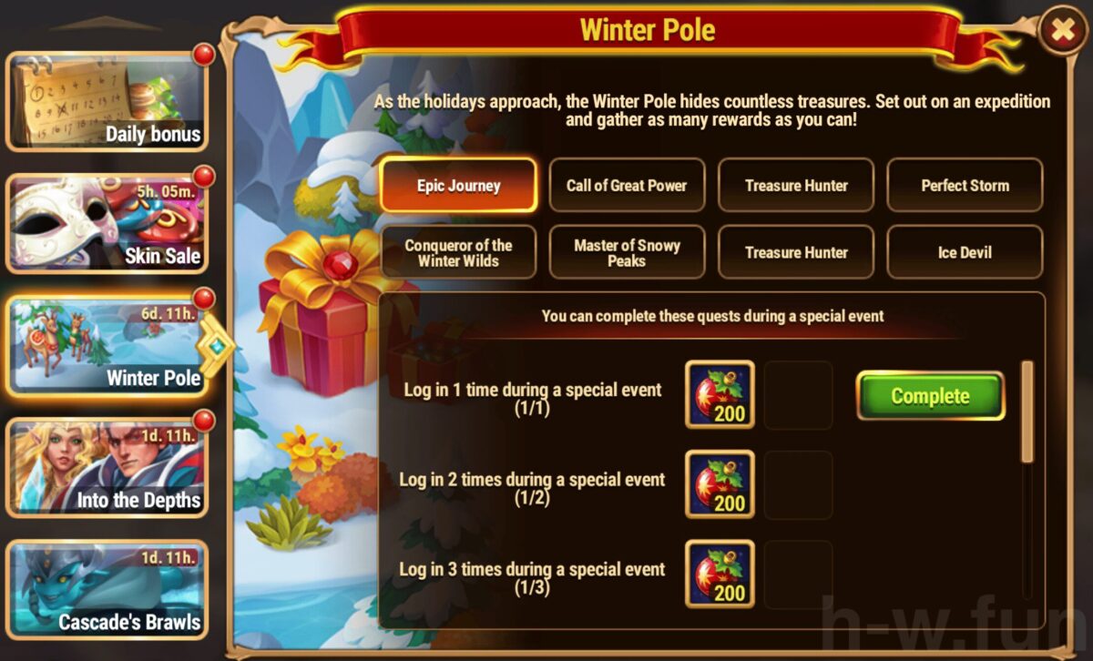 [Hero Wars Guide] Winter Pole Quest