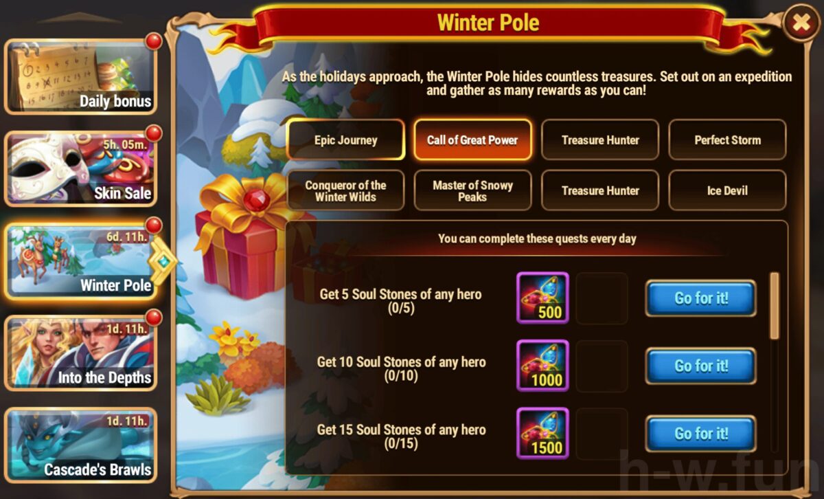 [Hero Wars Guide] Winter Pole Quest
