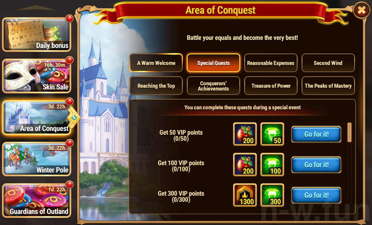 [Hero Wars Guide] Winterfest Area of Conquest Quest