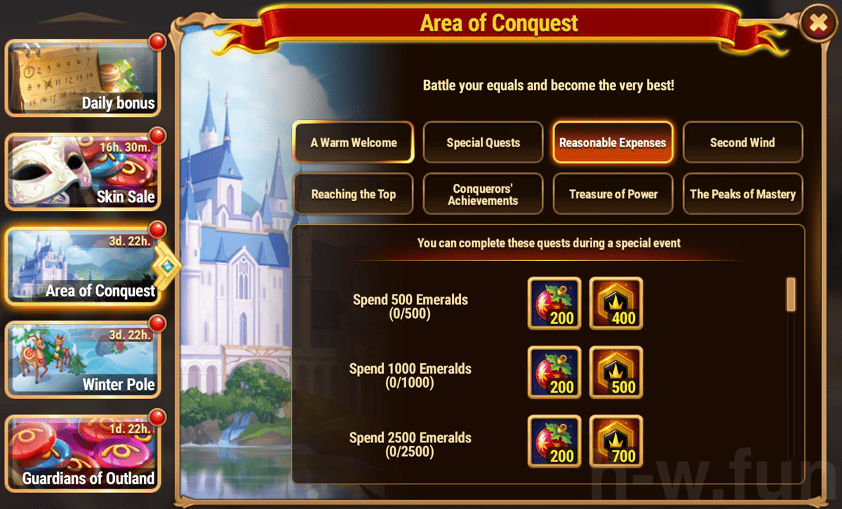 [Hero Wars Guide] Winterfest Area of Conquest Quest