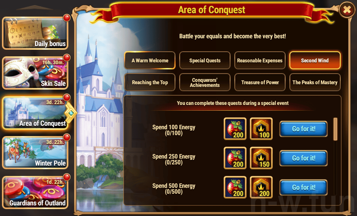 [Hero Wars Guide] Winterfest Area of Conquest Quest