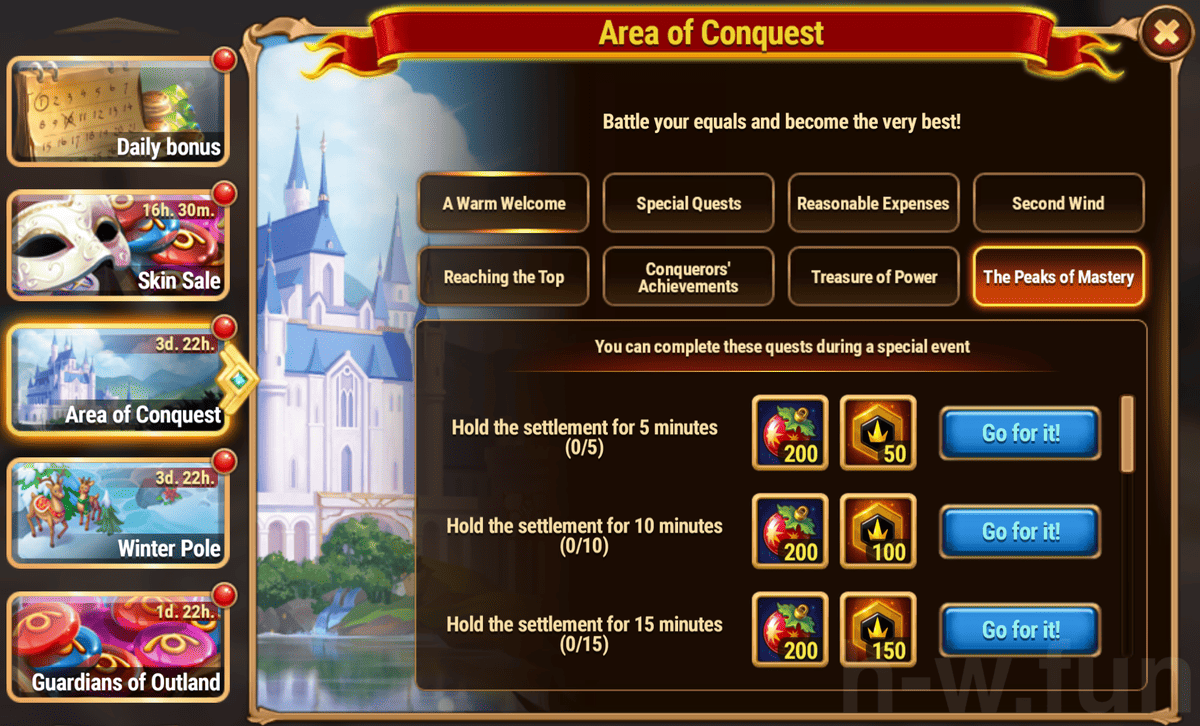 [Hero Wars Guide] Winterfest Area of Conquest Quest