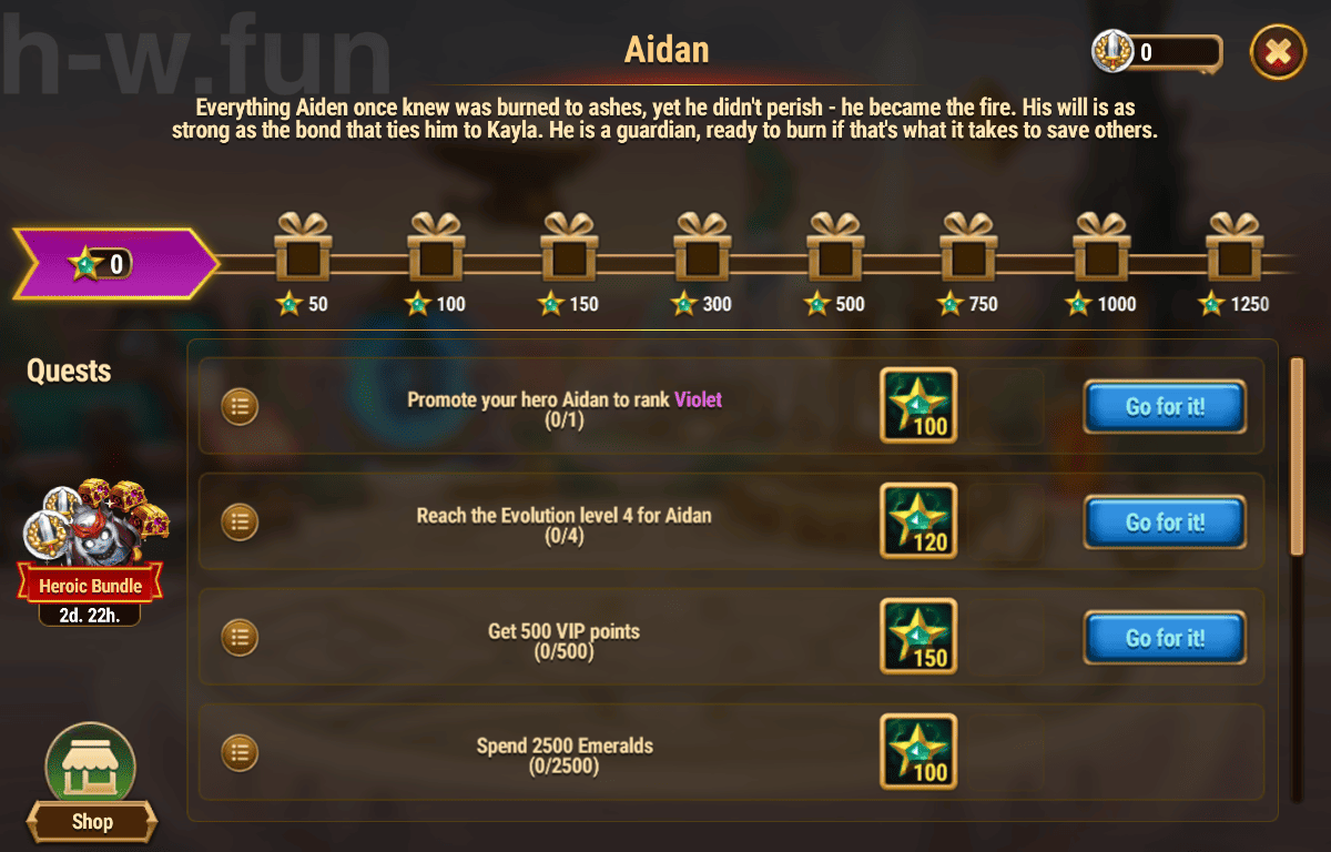 [Hero Wars Guide] Aidan Quests