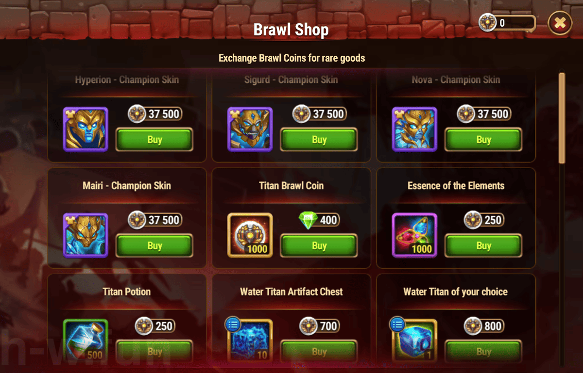 [Hero Wars Guide] Glacial Tide brawl shop