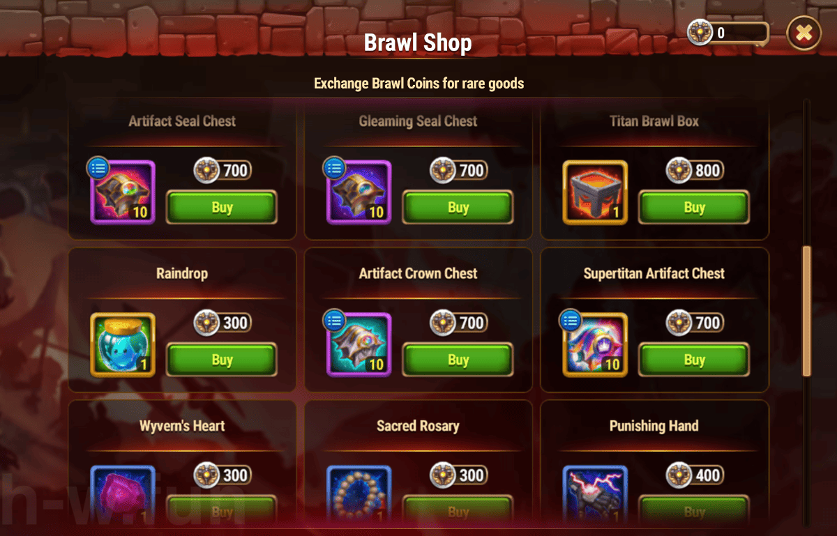 [Hero Wars Guide] Glacial Tide brawl shop