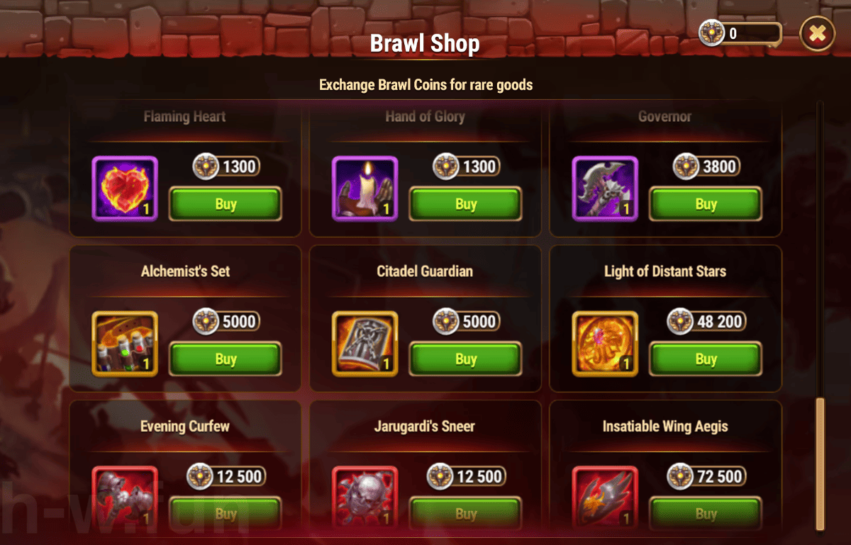 [Hero Wars Guide] Glacial Tide brawl shop