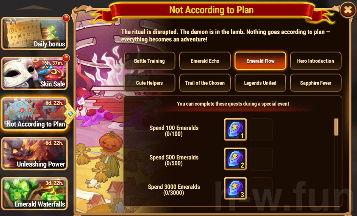 [Hero Wars Guide] Not According to Plan Quests