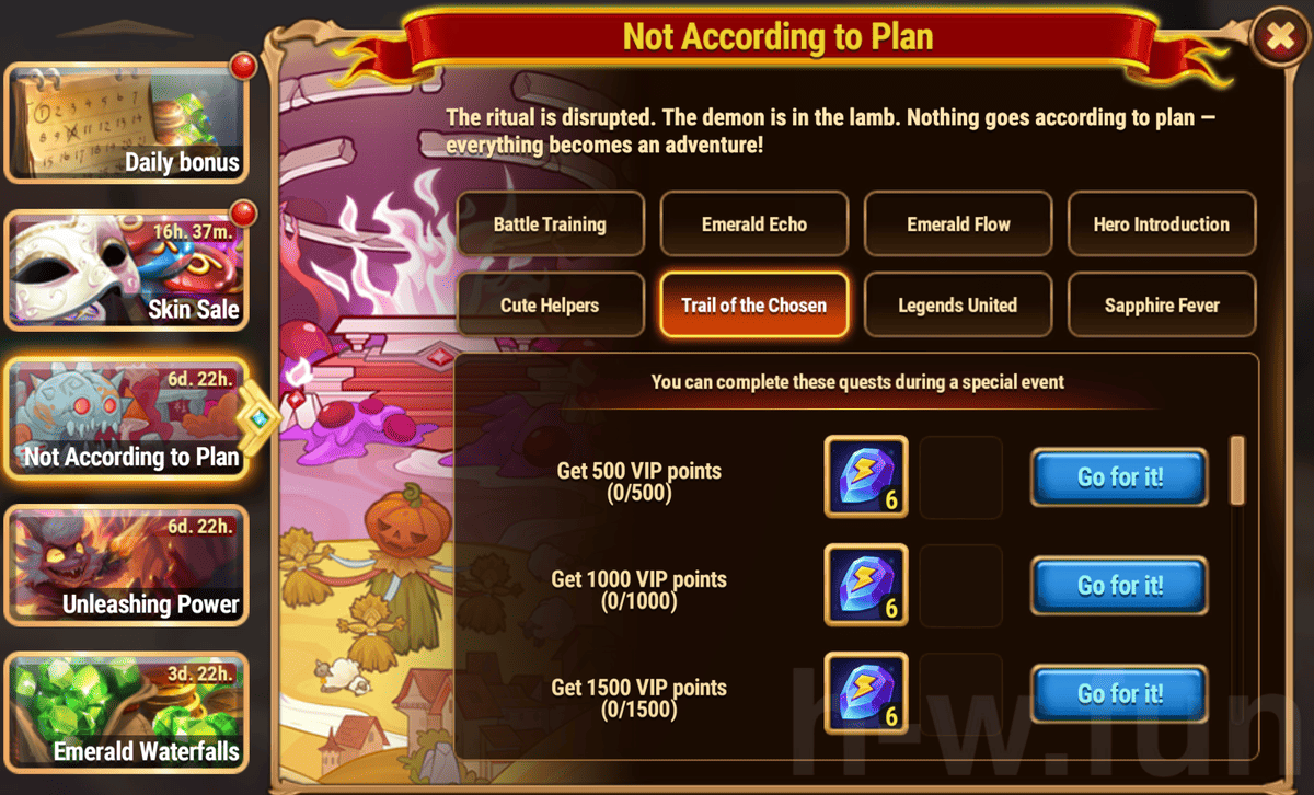 [Hero Wars Guide] Not According to Plan Quests