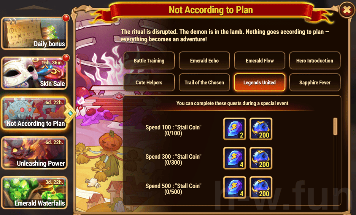 [Hero Wars Guide] Not According to Plan Quests