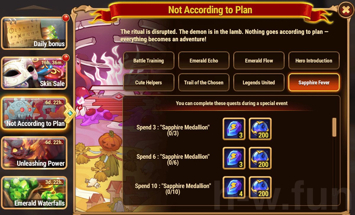 [Hero Wars Guide] Not According to Plan Quests