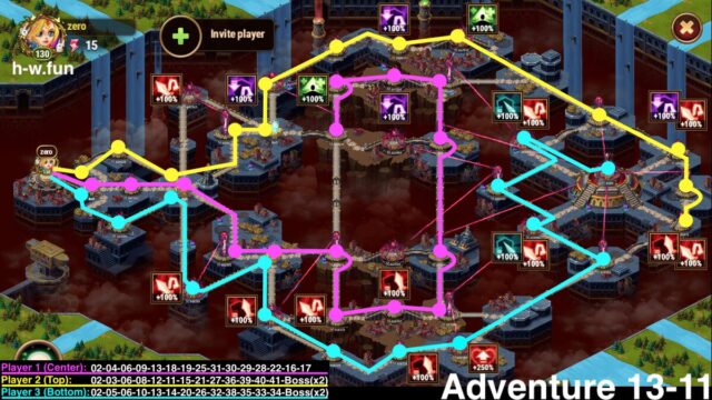 [Hero Wars Guide] Adventures 13-11 Best Route