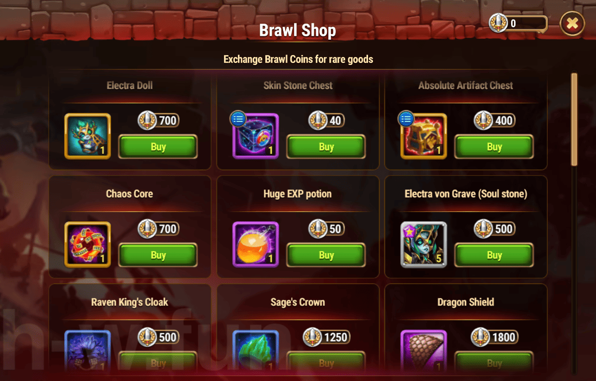 [Hero Wars Guide] Brawl Shop (Electra)