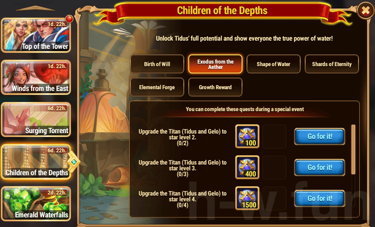 [Hero Wars Guide] Children of the Depths Quests