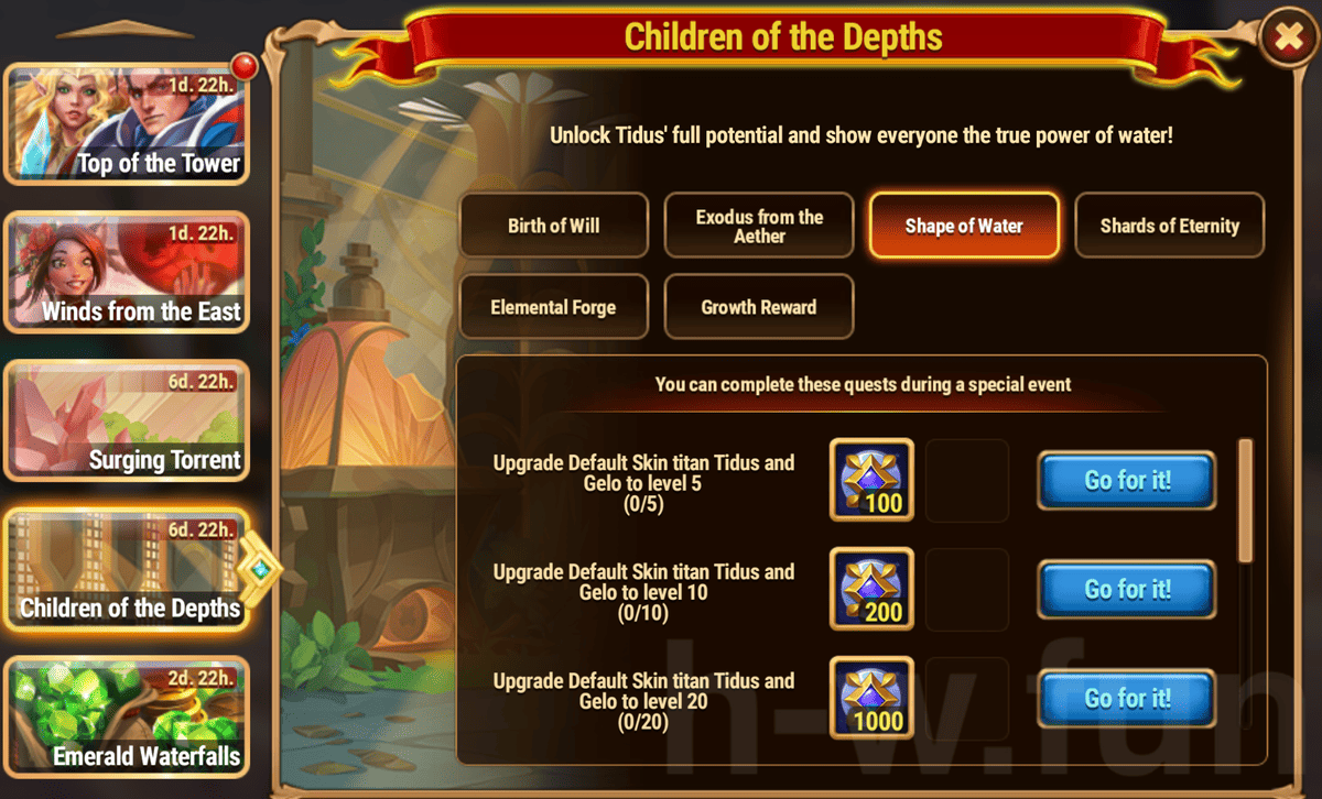 [Hero Wars Guide] Children of the Depths Quests