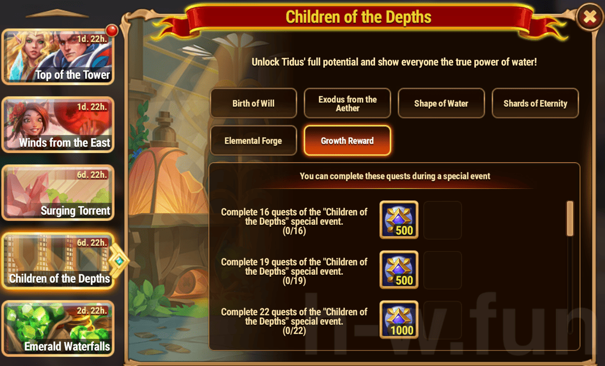 [Hero Wars Guide] Children of the Depths Quests