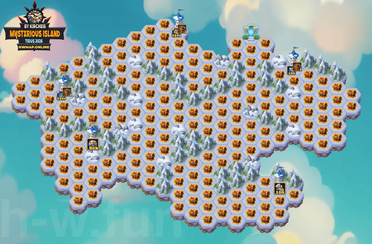 [Hero Wars Guide] Mysterious Island 19 tidusmap view