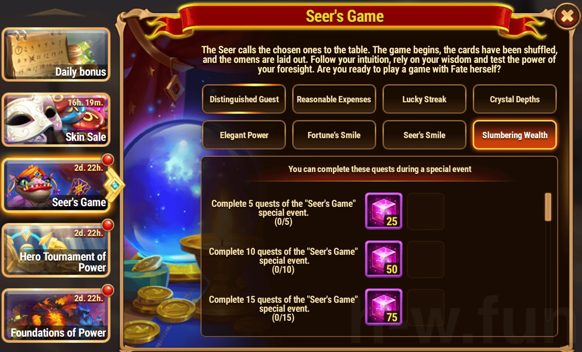 [Hero Wars Guide]Seer's Game Quests