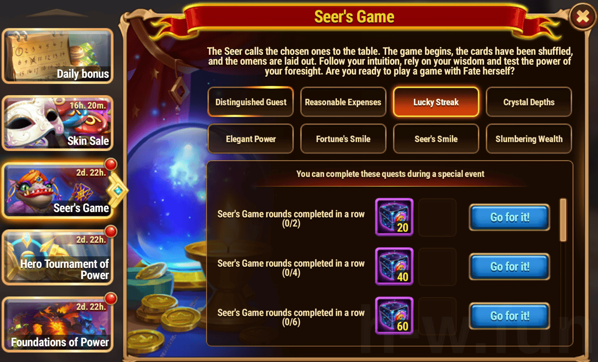 [Hero Wars Guide]Seer's Game Quests