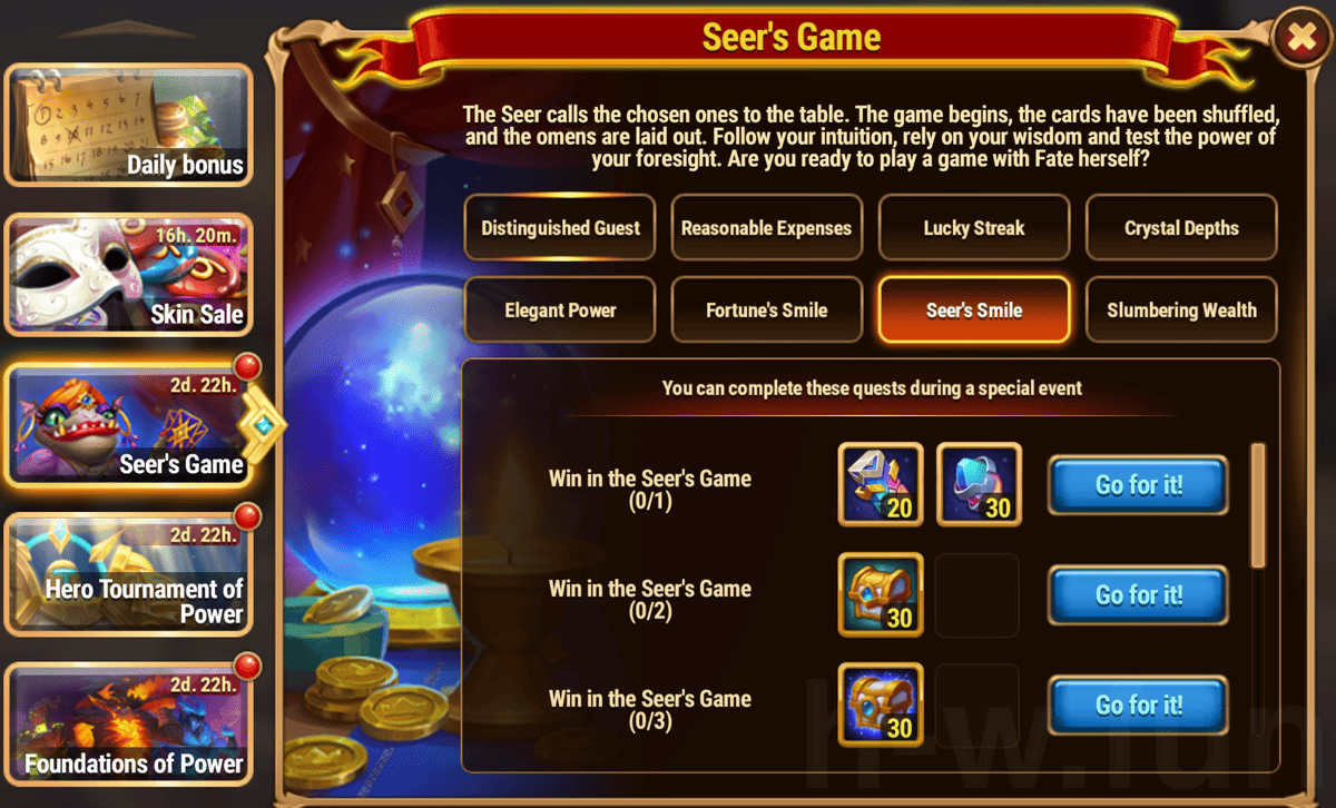[Hero Wars Guide]Seer's Game Quests