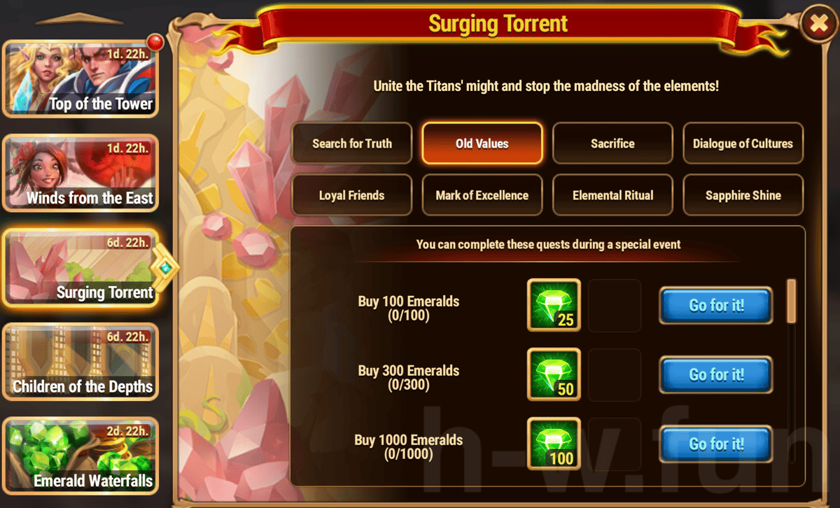 [Hero Wars Guide] Surging Torrent Quests