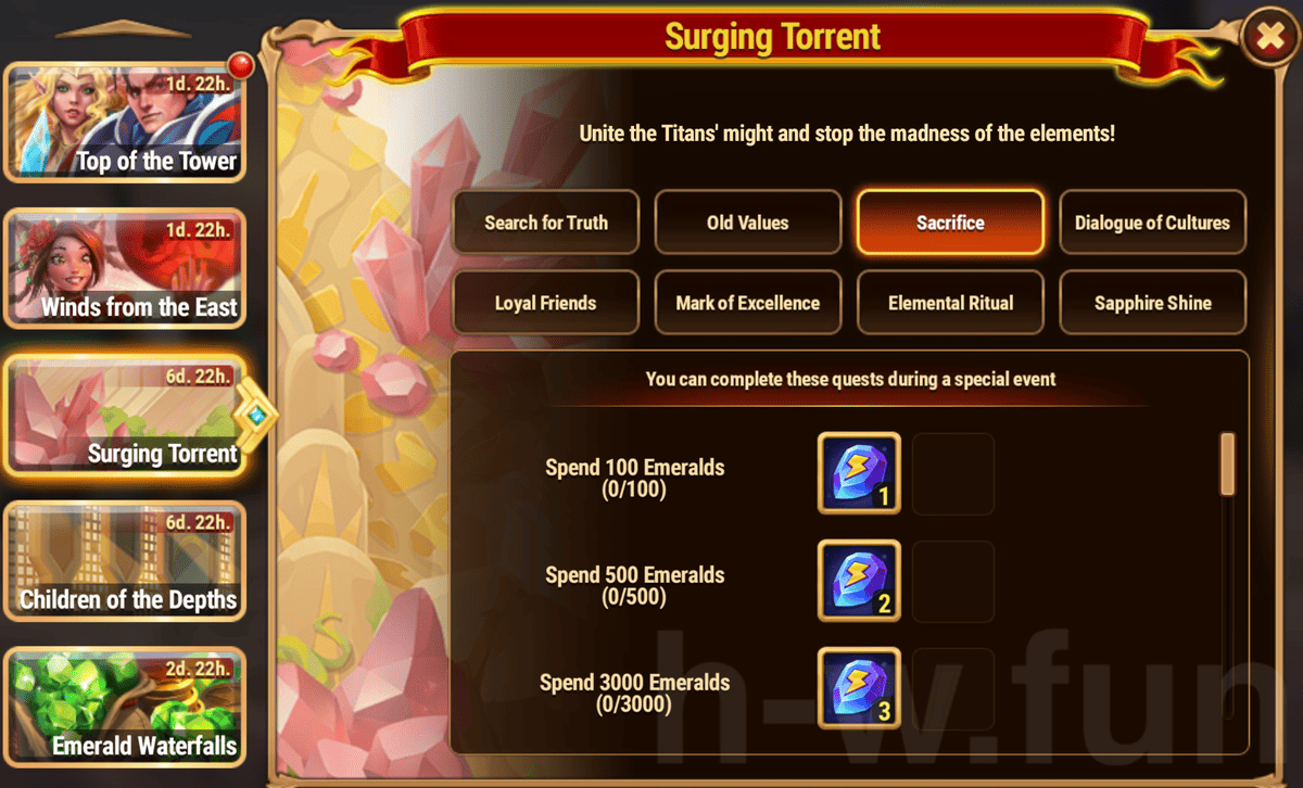 [Hero Wars Guide] Surging Torrent Quests