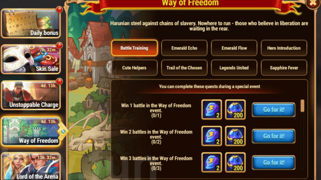 [Hero Wars Guide] Way of Freedom Tasks