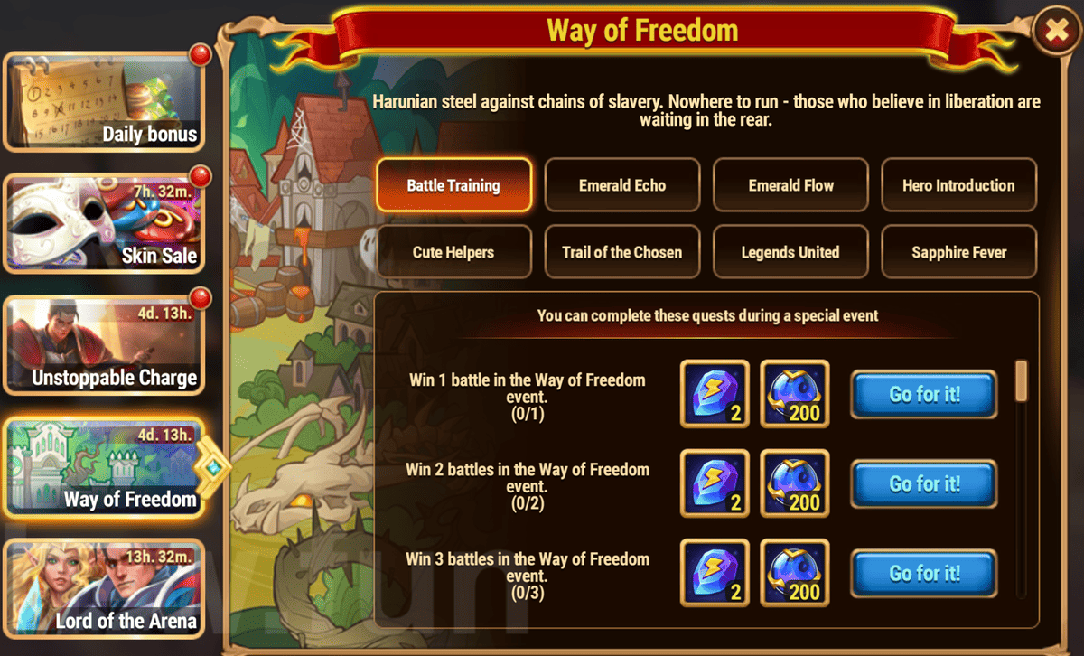 [Hero Wars Guide] Way of Freedom Tasks