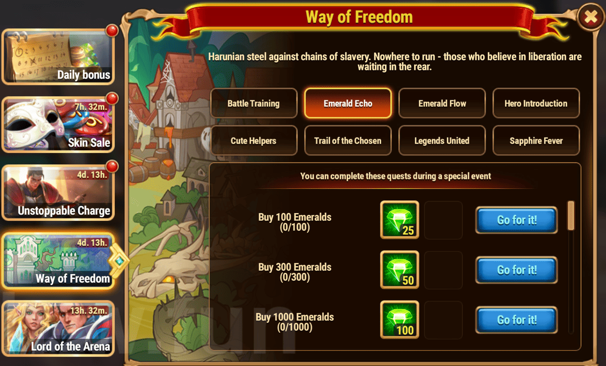 [Hero Wars Guide] Way of Freedom Tasks