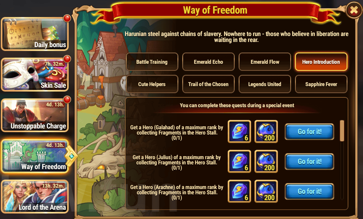 [Hero Wars Guide] Way of Freedom Tasks