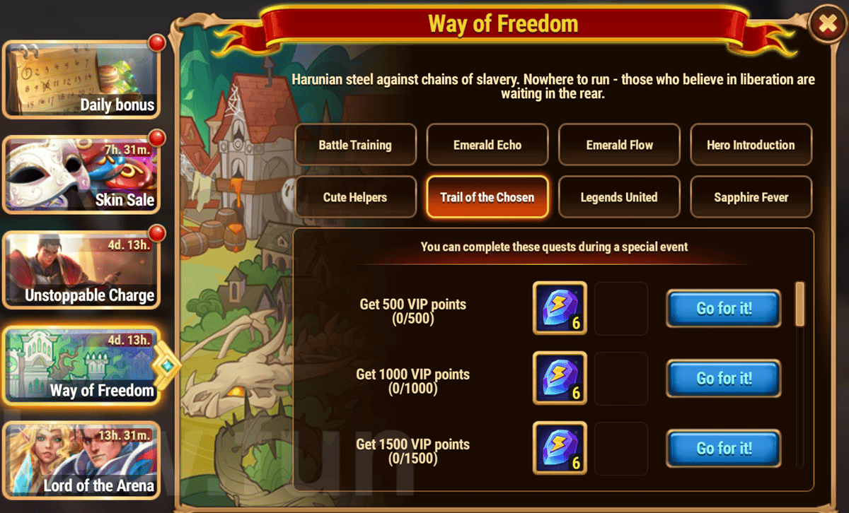 [Hero Wars Guide] Way of Freedom Tasks