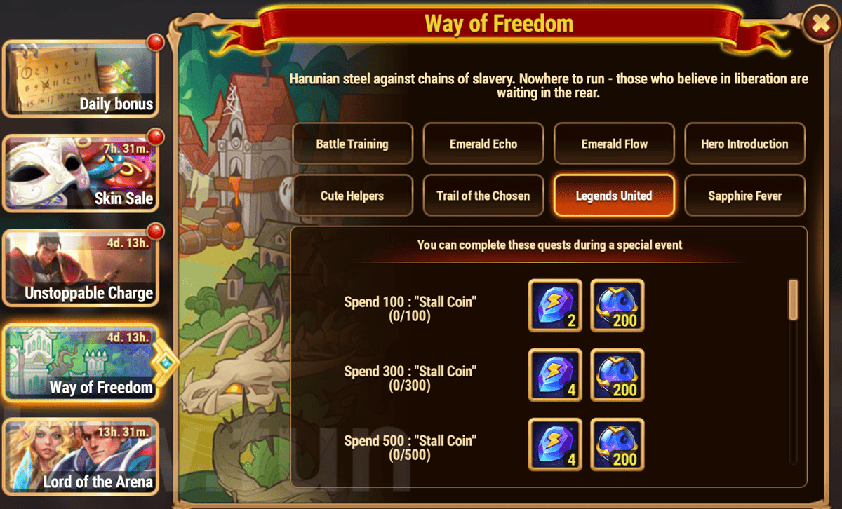 [Hero Wars Guide] Way of Freedom Tasks