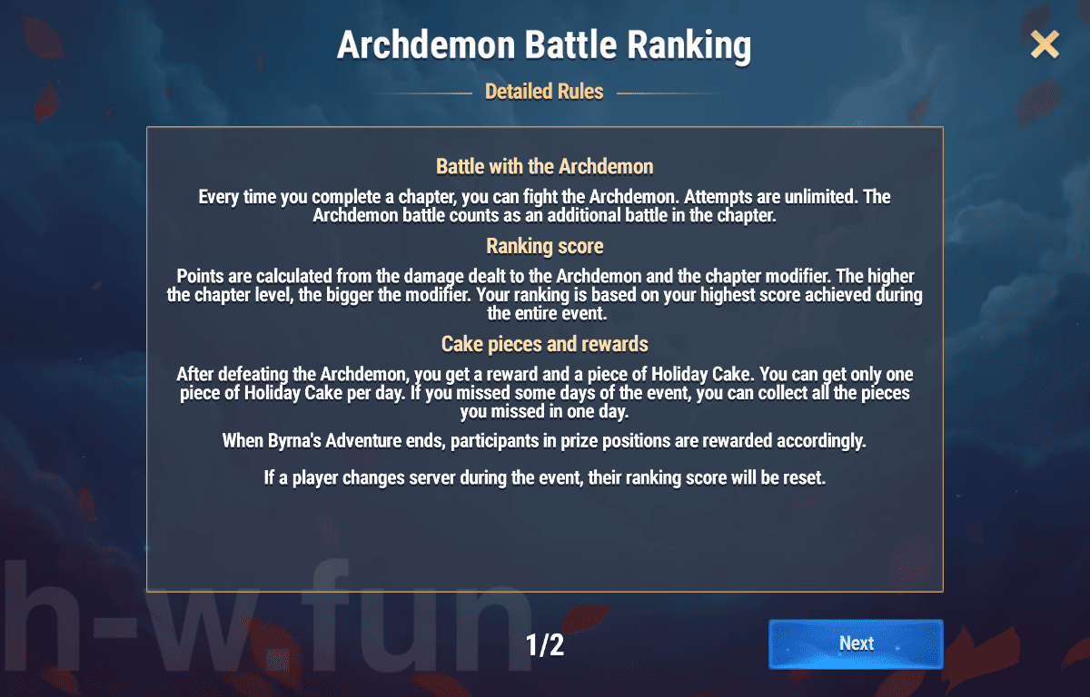 [Hero Wars Guide] Archdemon Battle Ranking