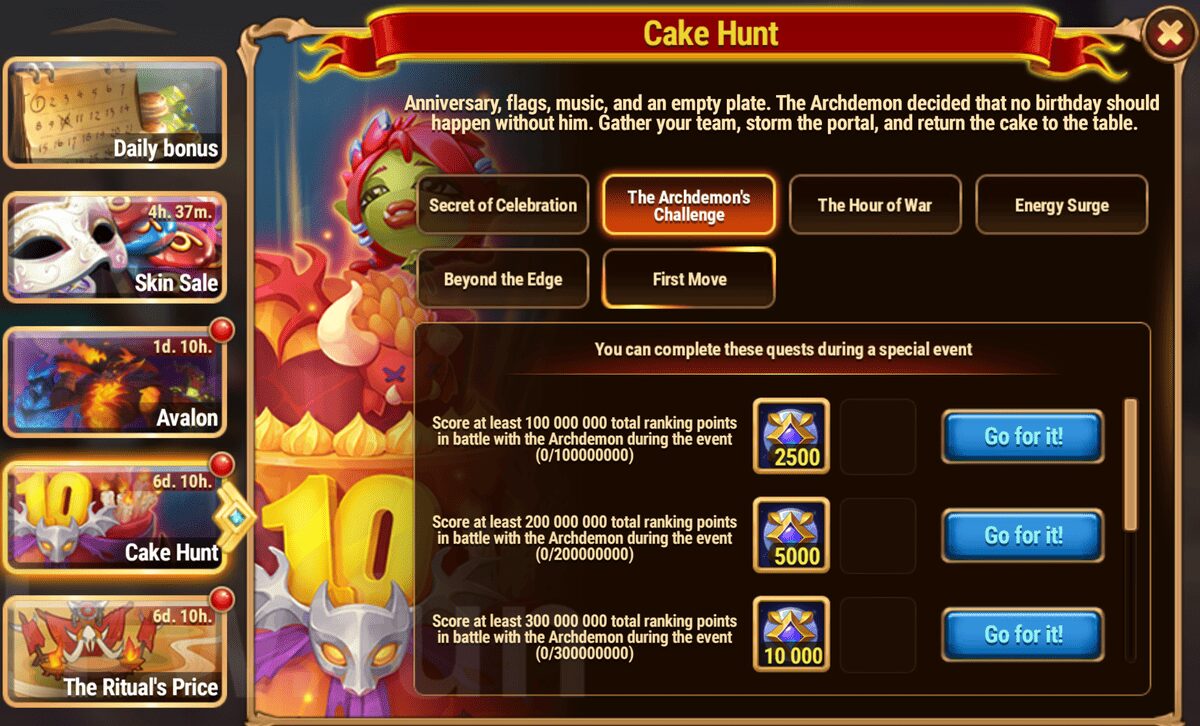 [Hero Wars Guide] Cake Hunt Quests