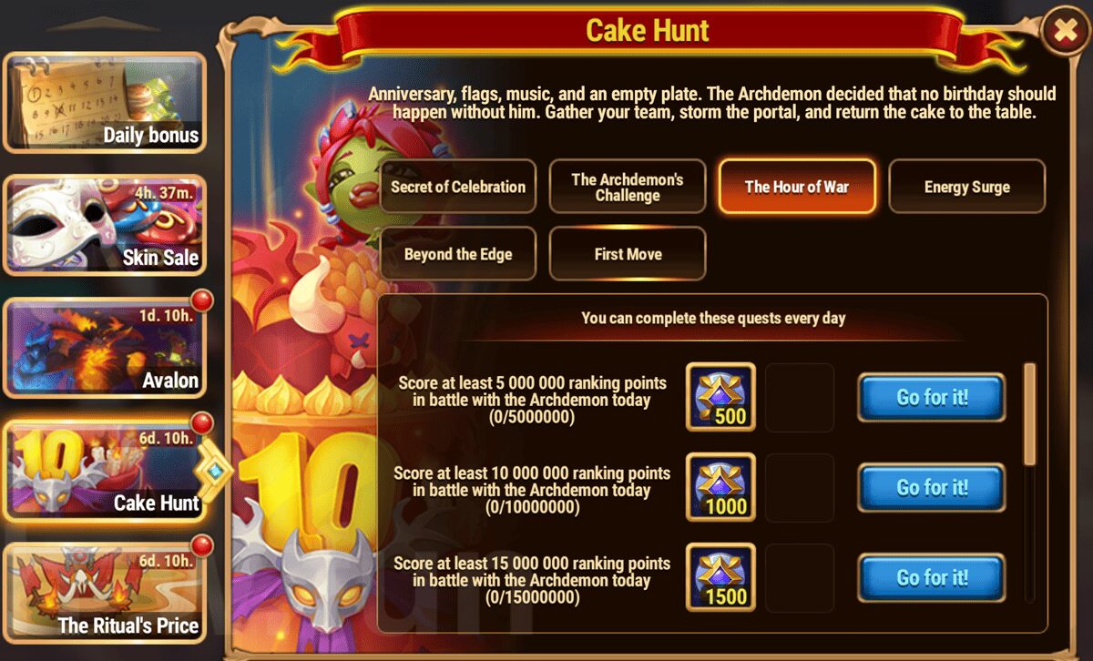 [Hero Wars Guide] Cake Hunt Quests