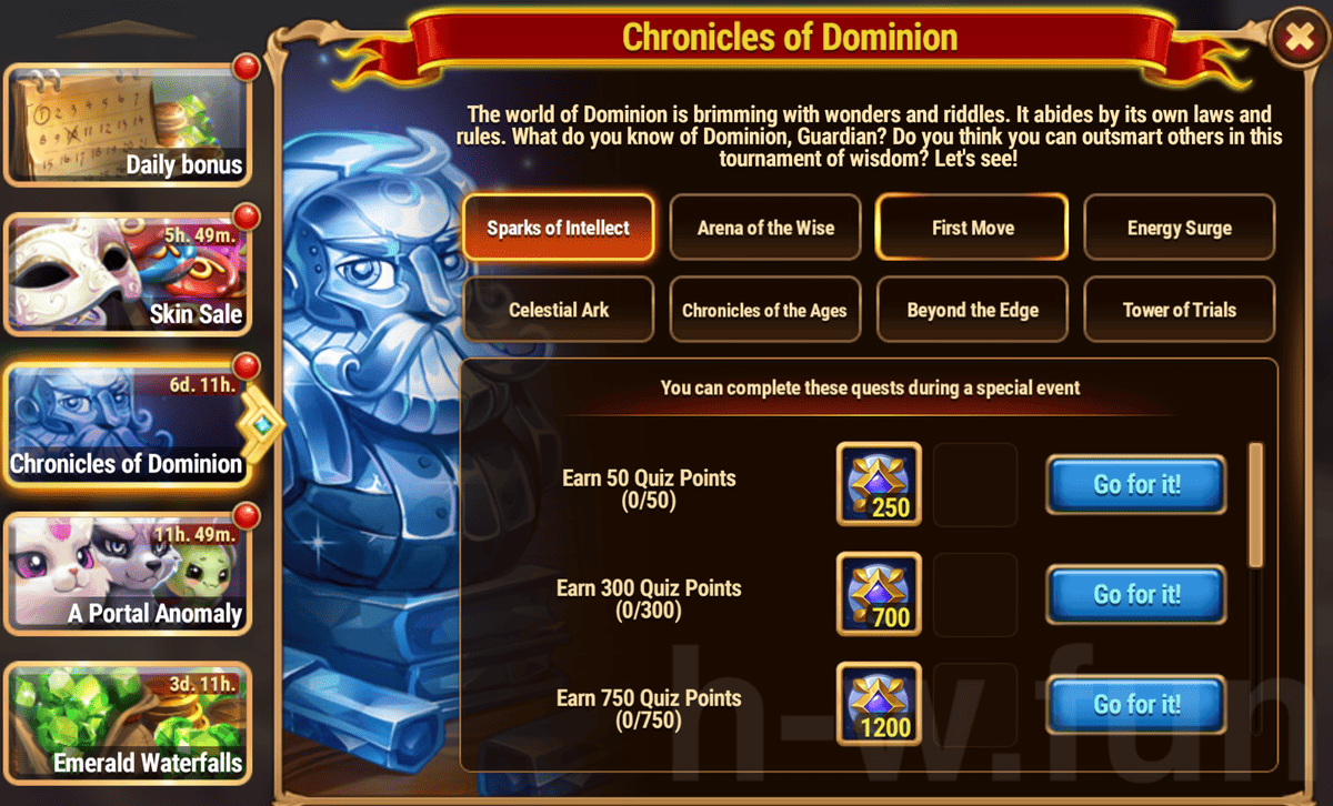 [Hero Wars Guide] Chronicles of Dominion