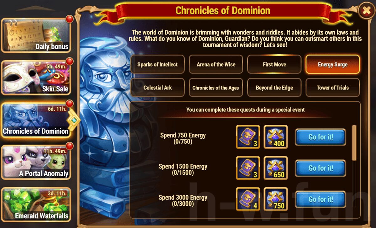 [Hero Wars Guide] Chronicles of Dominion