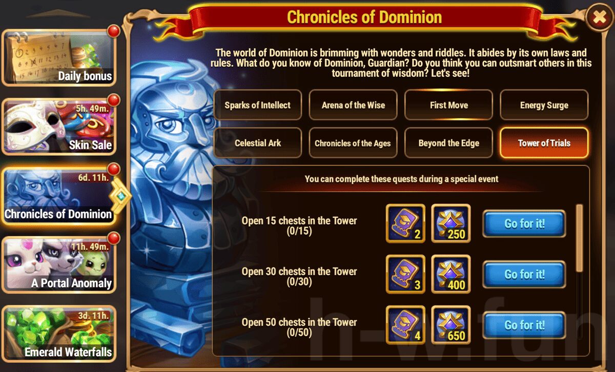 [Hero Wars Guide] Chronicles of Dominion