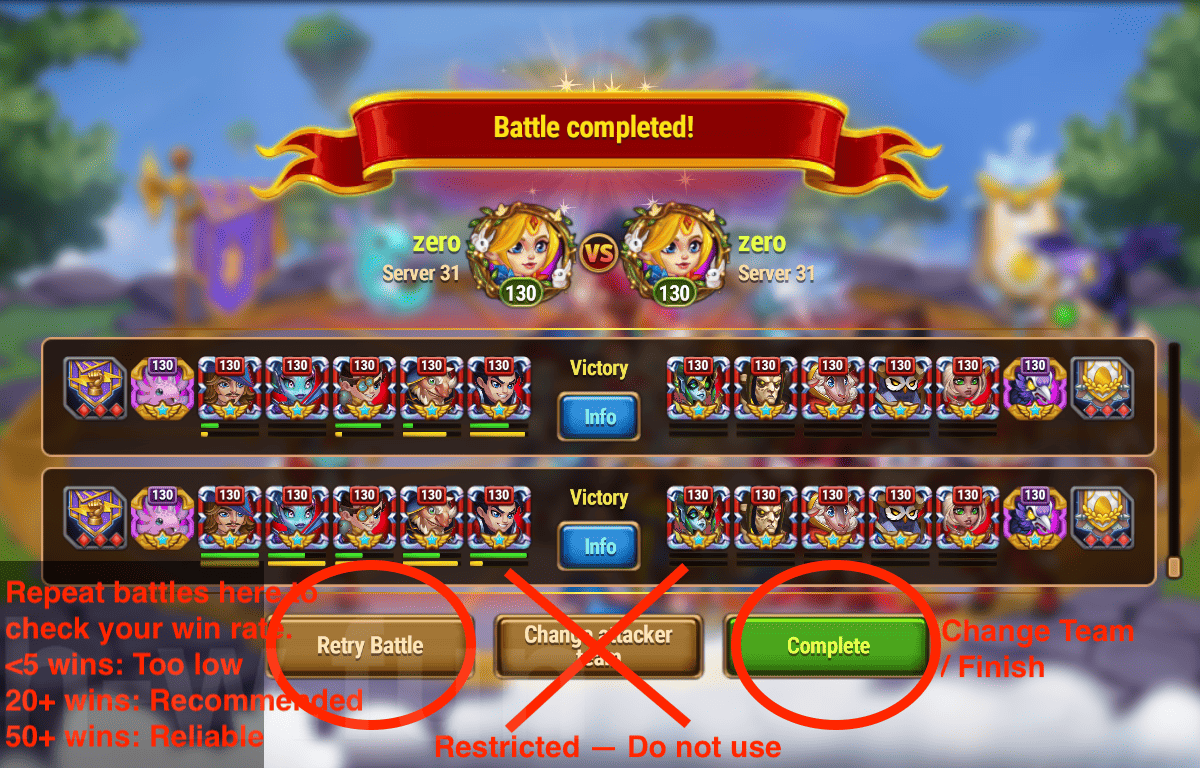 [Hero Wars Guide] CoW Combat Training Manual