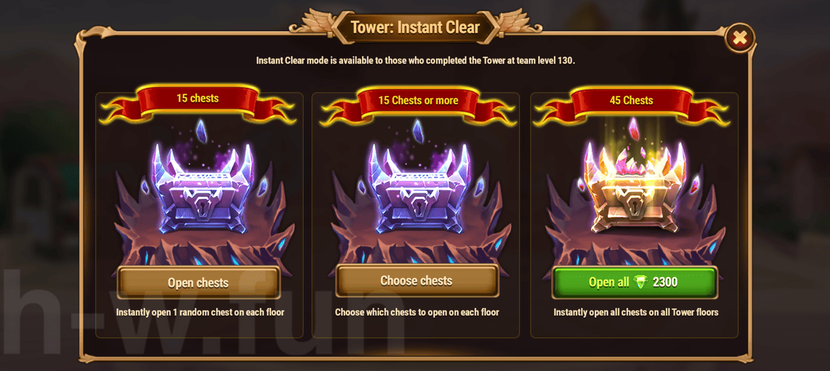 [Hero Wars Guide] Tower Instant Clear
