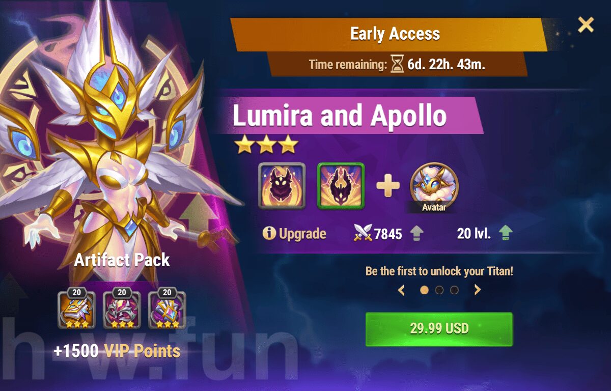 [Hero Wars Guide] Early Access (Lumira and Apollo)_