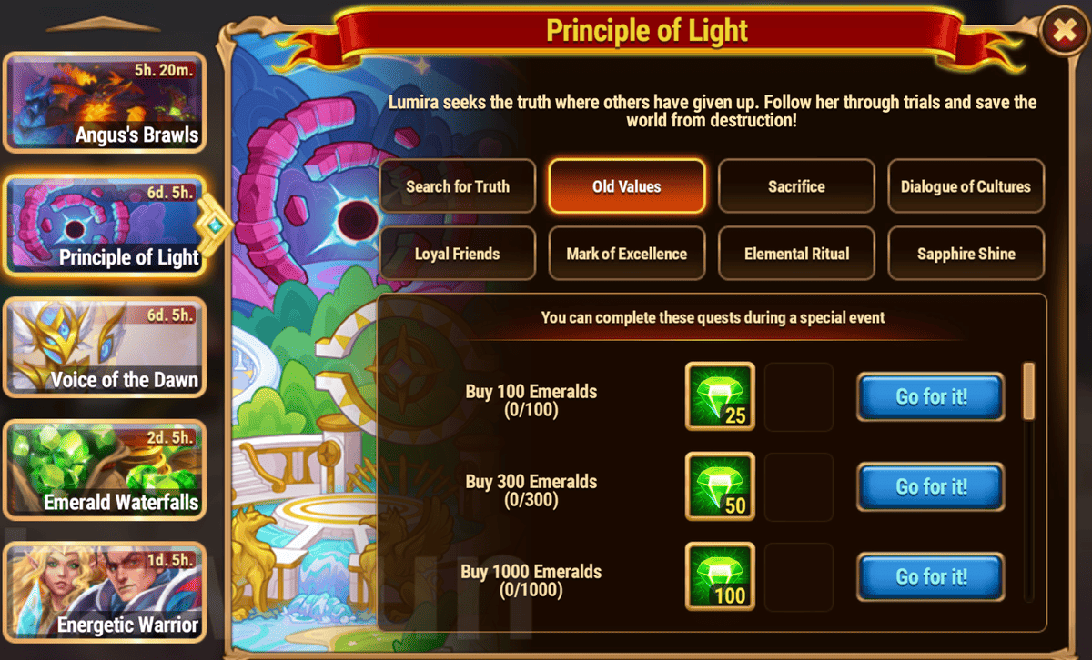 [Hero Wars Guide] Principle of Light Quest