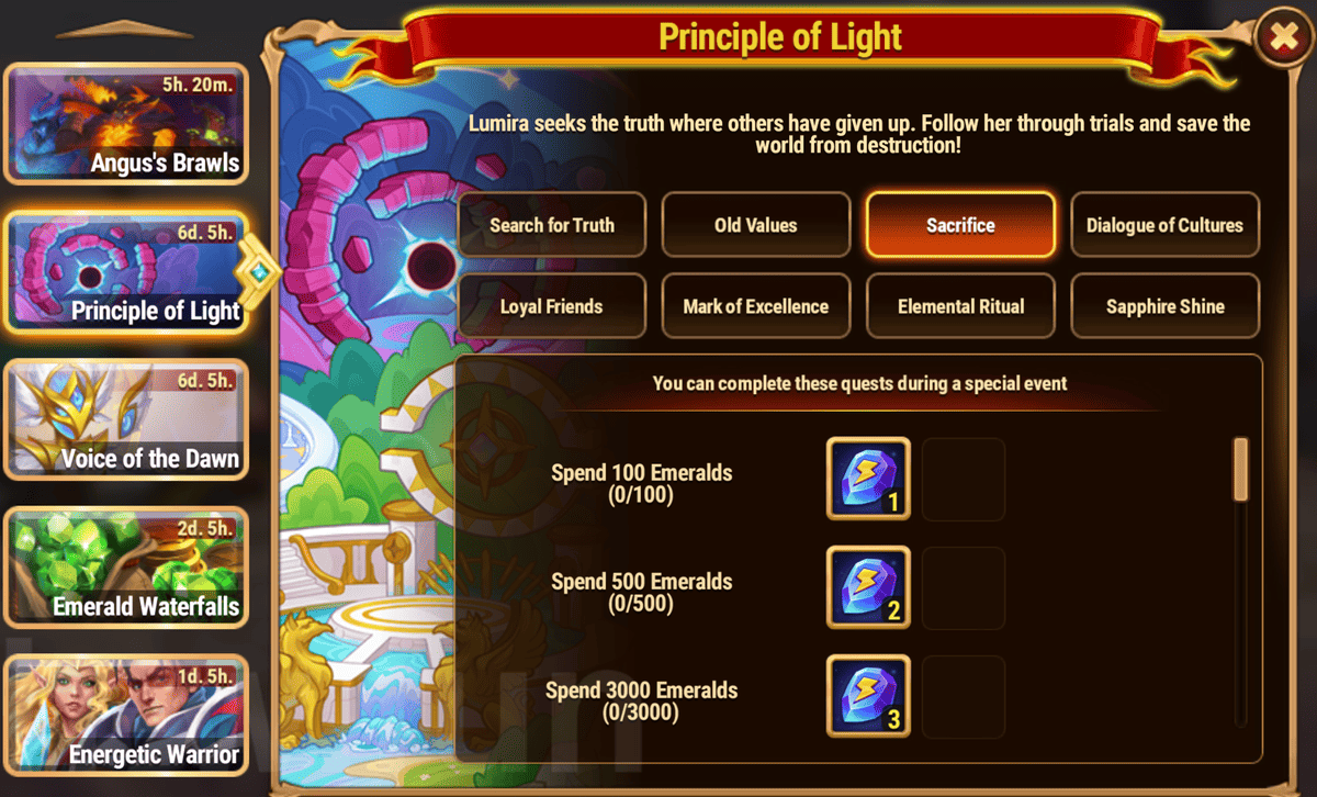 [Hero Wars Guide] Principle of Light Quest