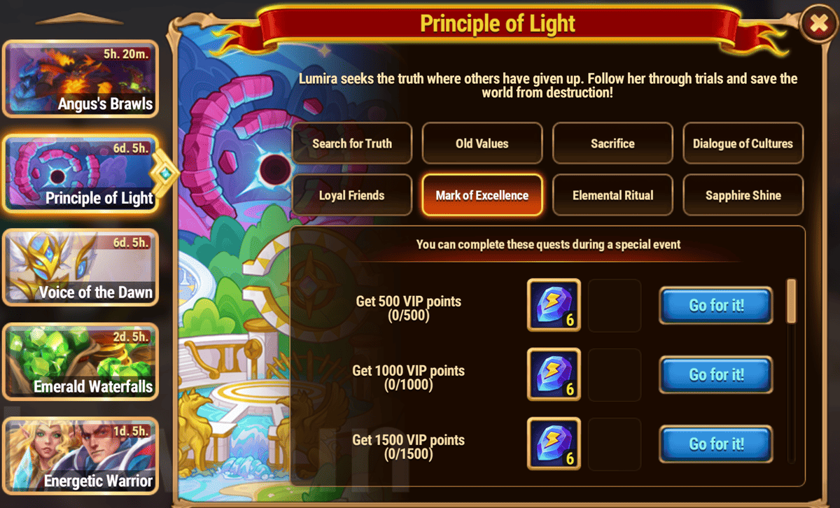 [Hero Wars Guide] Principle of Light Quest