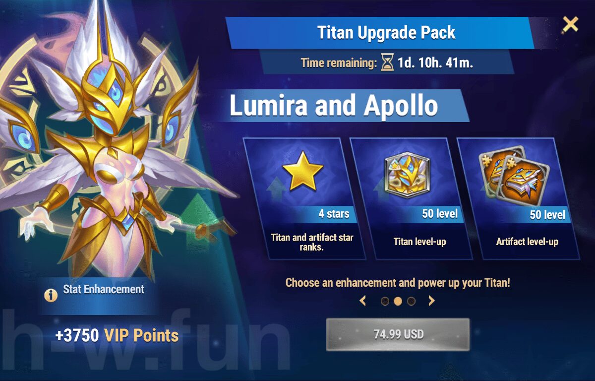 [Hero Wars Guide] Titan Upgrade Pack (Lumira and Apollo)
