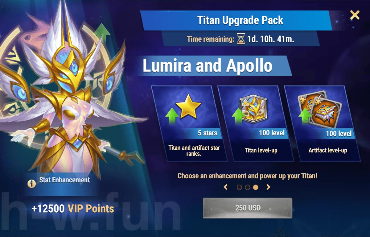 [Hero Wars Guide] Titan Upgrade Pack (Lumira and Apollo)