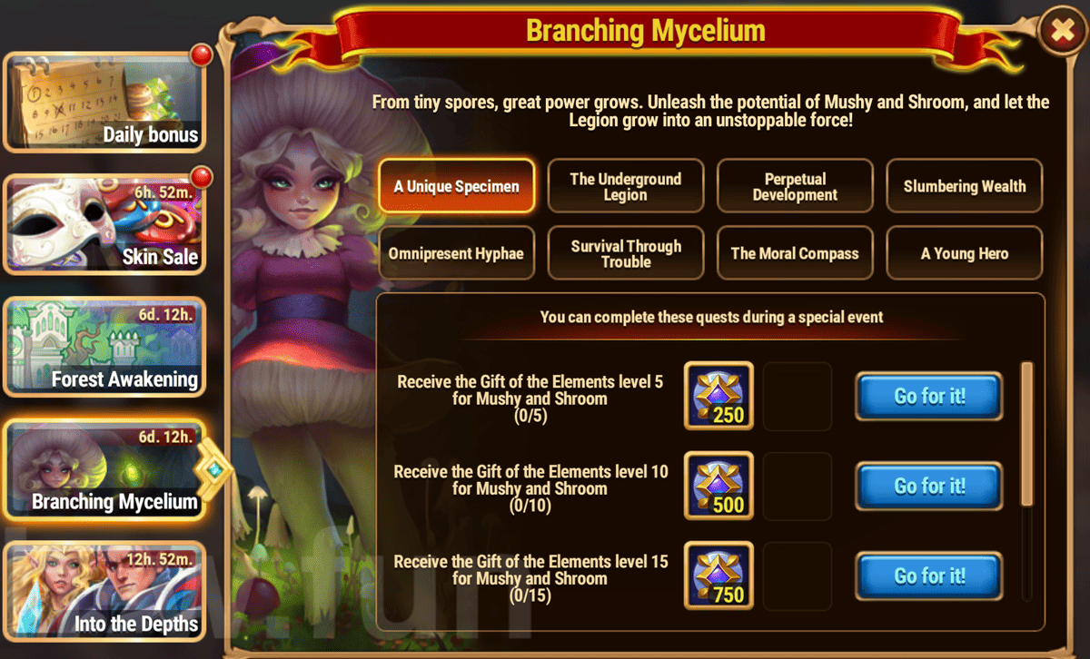 [Hero Wars Guide] Branching Mycelium