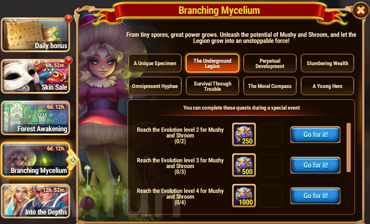 [Hero Wars Guide] Branching Mycelium
